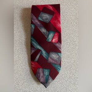 Bill Blass Vintage Multi Coloured Silk Tie 58x4”